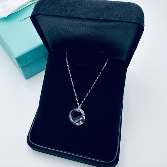 Tiffany & Co. Jewelry - RARE Tiffany & Co. 950 Platinum Rock Crystal Eternal Circle Necklace w Packaging
